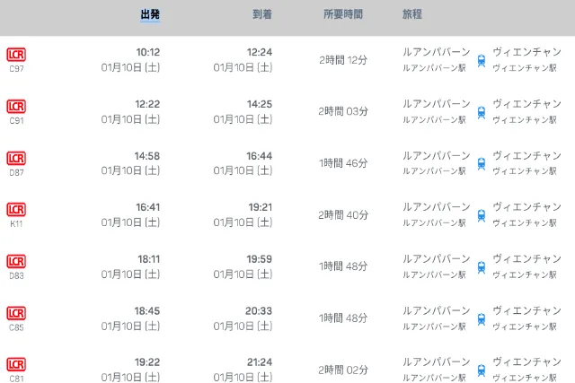 Title:『 時間と便利さを優先して判断』画像説明 :*時間と便利さを優先して判断*ルアンパバーンからビエンチャンまでの飛行時間は１時間にもなりませんが*空港までの移動や待機時間が必要ですね*ラオス高速鉄道も移動や待機時間が必要になりますが列車の本数が多いので便利です